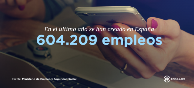 En España se han creado 604.209 empleos en el último año