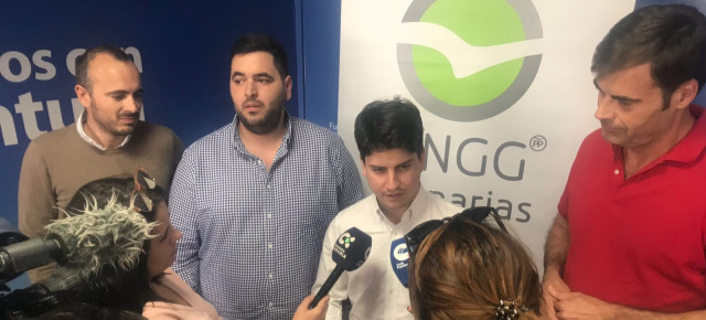 Diego Gago atiende a los medios en Lanzarote