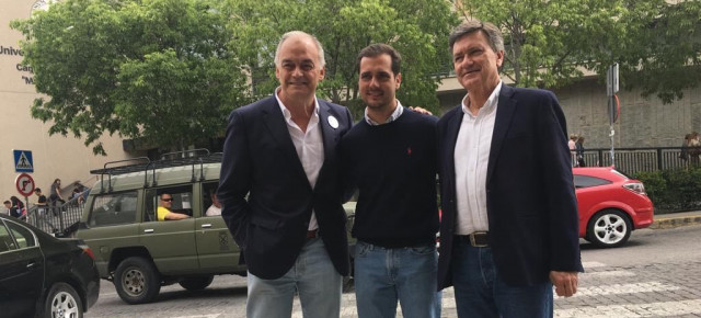 Esteban González Pons con Pablo Pérez Coronado, candidato a la alcaldía de Segovia