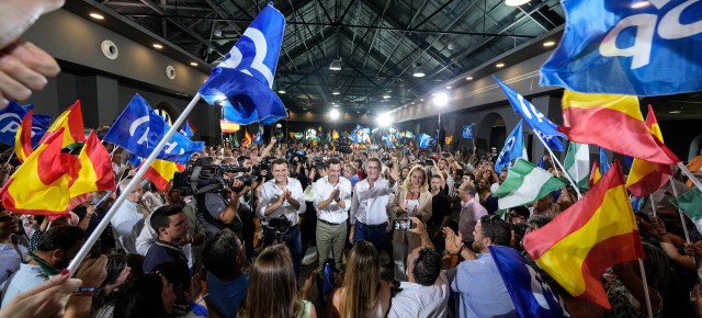 Alberto Núñez Feijóo participa en un mitin en Cádiz