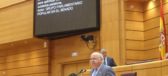 Jesús Aguirre durante su intervención en el Senado