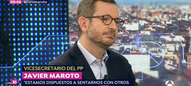 El vicesecretario de Política Social y Sectorial del PP, Javier Maroto, es entrevistado en 