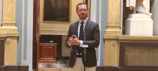 Javier Maroto, en rueda de prensa tras la Junta de Portavoces