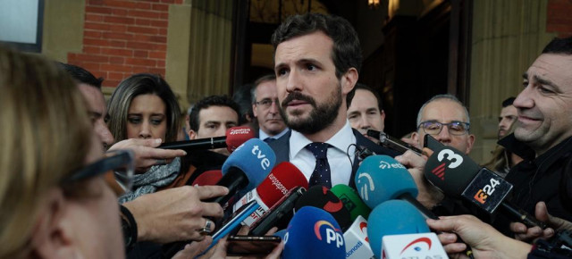 El presidente del Partido Popular, Pablo Casado