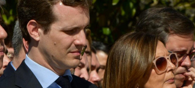 Pablo Casado, durante los actos solemnes con motivo del 15 aniversario de los atentados del 11-M en Madrid