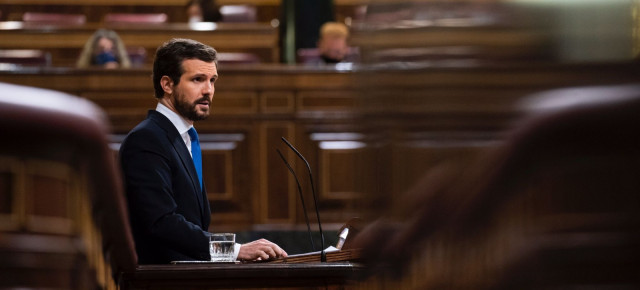 Pablo Casado en el pleno sobre el estado de alarma