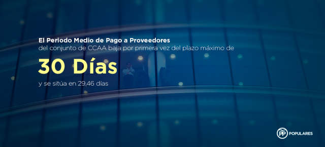 El periodo medio de pago a proveedores baja de los 30 días