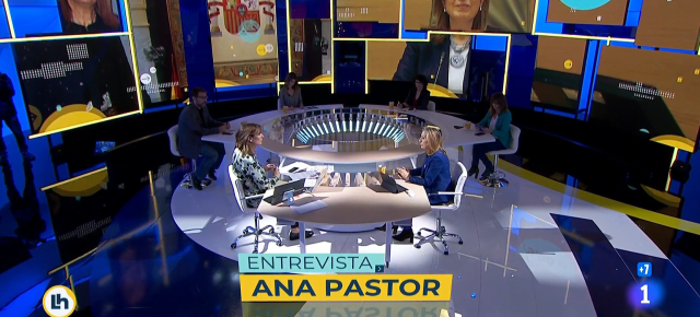 Ana Pastor durante la entrevista.
