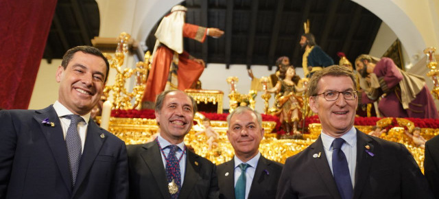 Alberto Núñez Feijóo durante su visita a Sevilla.