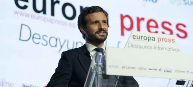 Pablo Casado en el Desayuno Informativo de Europa Press