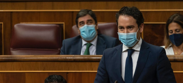 Teodoro García Egea, durante la sesión de control al Gobierno