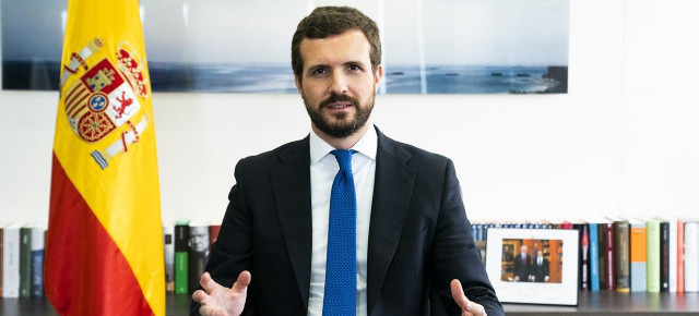 El presidente del Partido Popular, Pablo Casado