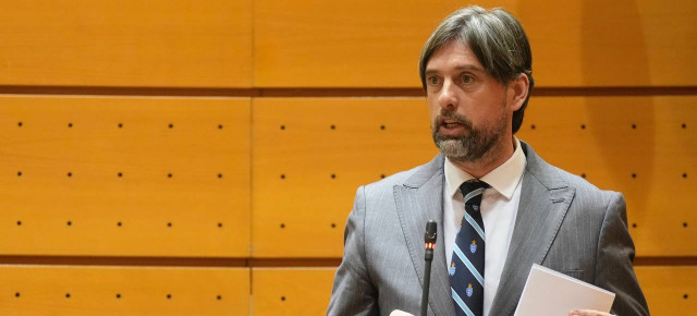 Jorge García Vega, en la sesión de control celebrada esta tarde en el Senado
