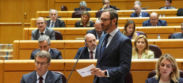 El portavoz del Grupo Popular en el Senado, Javier Maroto 