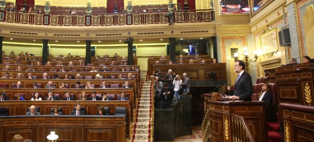 Mariano Rajoy durante su comparecenica en el Congreso #EUCO