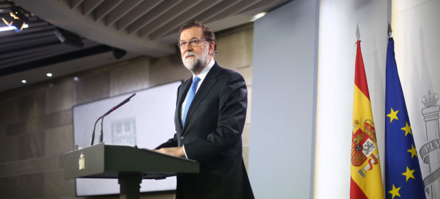 El presidente del Gobierno, Mariano Rajoy, en rueda de prensa tras el Consejo de Ministros