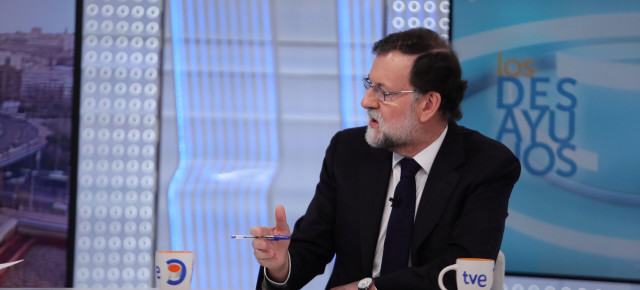 El presidente del Gobierno, Mariano Rajoy, es entrevistado en 