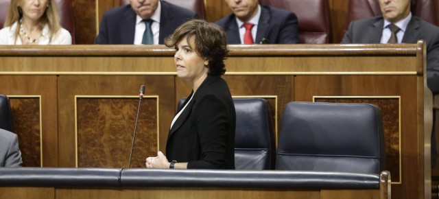 La vicepresidenta del Gobierno de España, Soraya Sáenz de Santamaría
