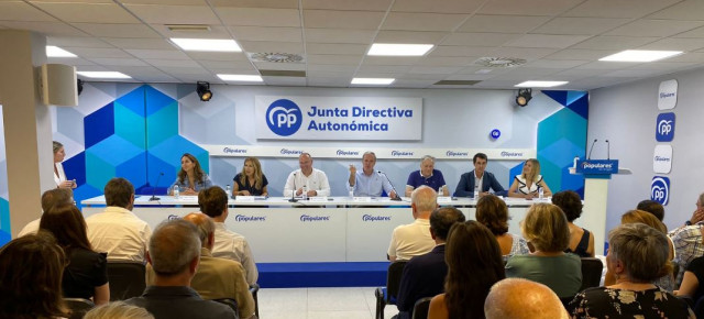 Miguel Tellado en la Junta Directiva del PP de Zaragoza 