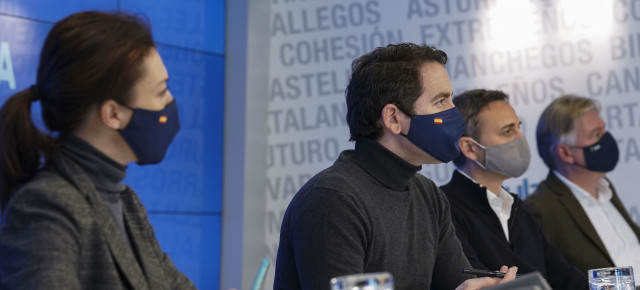 Teodoro García Egea durante la reunión.