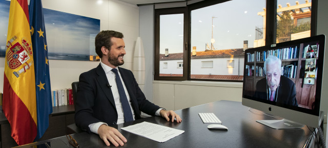 El presidente del Partido Popular, Pablo Casado