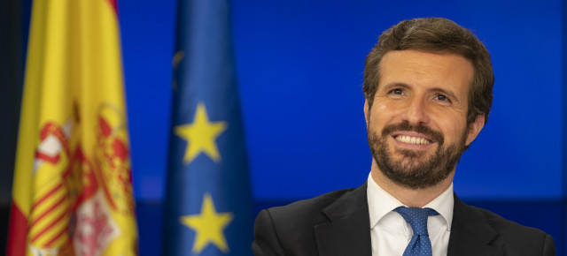 Pablo Casado durante la reunión del Comité Ejecutivo Nacional del Partido Popular.