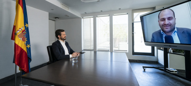 Pablo Casado durante su intervención.