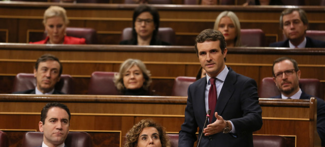 El presidente del Partido Popular, Pablo Casado