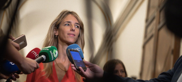 La portavoz del GPP, Cayetana Álvarez de Toledo, en declaraciones a medios