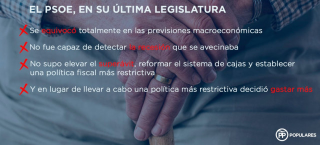 Errores del PSOE en su última legislatura