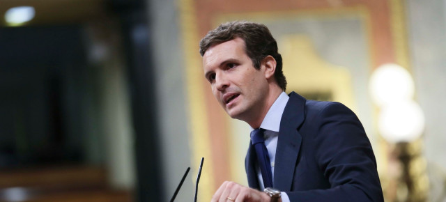 El presidente del Partido Popular, Pablo Casado