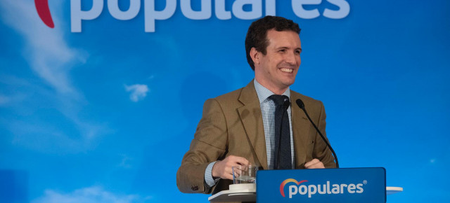 El presidente del Partido Popular, Pablo Casado