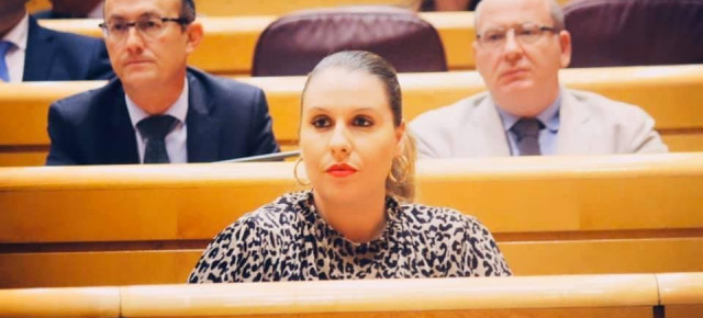 Rosa María Arza en el Senado.