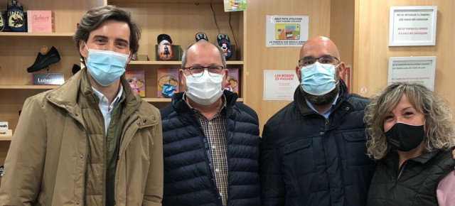 Pablo Montesinos durante su visita a El Prat de Llobregat.