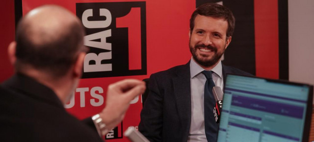 Pablo Casado durante la entrevista.