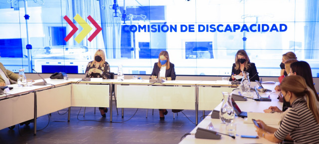 La vicesecretaria de Política Social, Ana Pastor, durante la Comisión de Discapacidad del PP