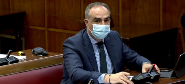 Javier Puente en la comparecencia de la directora de la AEPD