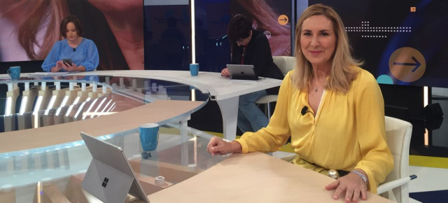 Ana Beltrán antes de la entrevista.