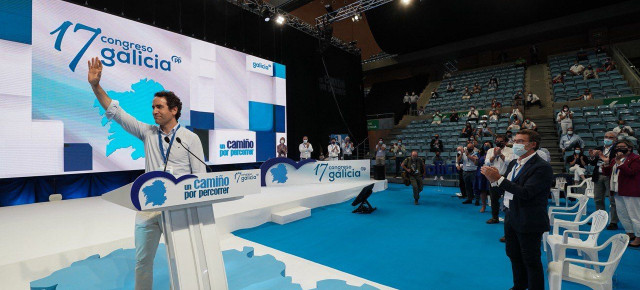 Teodoro García Egea al finalizar su intervención.