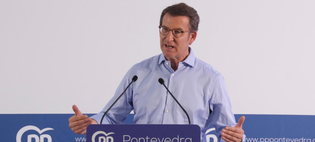 Alberto Núñez Feijóo durante su intervención.