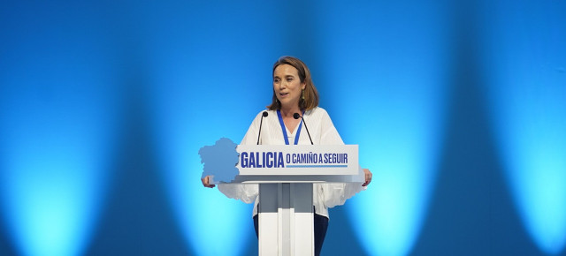 La secretaria General del Partido Popular, Cuca Gamarra, en el 18º Congreso Autonómico de Galicia