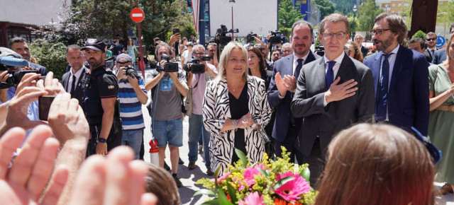 Alberto Núñez Feijóo, Marimar Blanco y Carlos Iturgaiz en el acto Institucional con motivo del 25 Aniversario del asesinato de Miguel Ángel Blanco