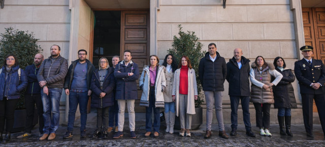 La secretaria general del PP, Cuca Gamarra, durante su visita a Tudela 