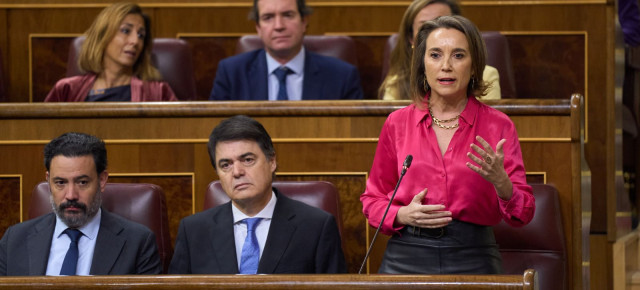 Cuca Gamarra durante su intervención en la sesión de control