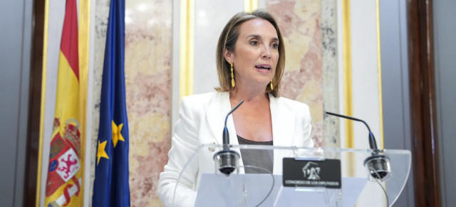 Cuca Gamarra durante su intervención.