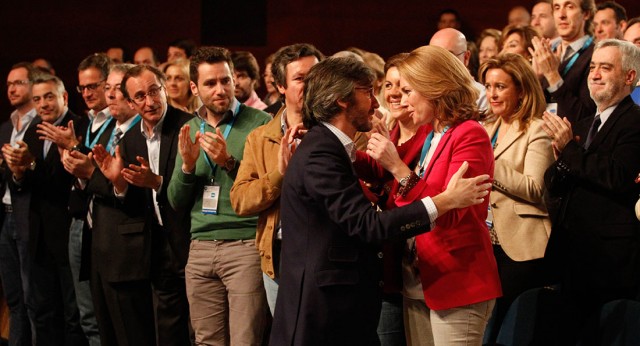 Arantza Quiroga e Iñaki Oyarzabal en el 14 Congreso del PP del País Vasco