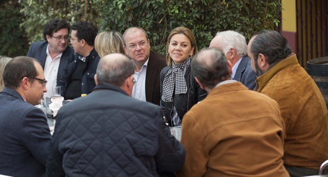 María Dolores de Cospedal con José Antonio Monago en Mérida