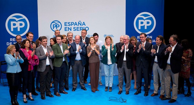 María Dolores de Cospedal durante la presentación de candidatos del PP de Murcia