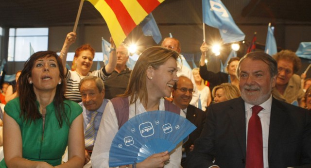 Mitin Jaime Mayor Oreja y María Dolores de Cospedal en Barcelona