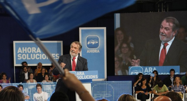 Mitin de Jaime Mayor Oreja en Barcelona